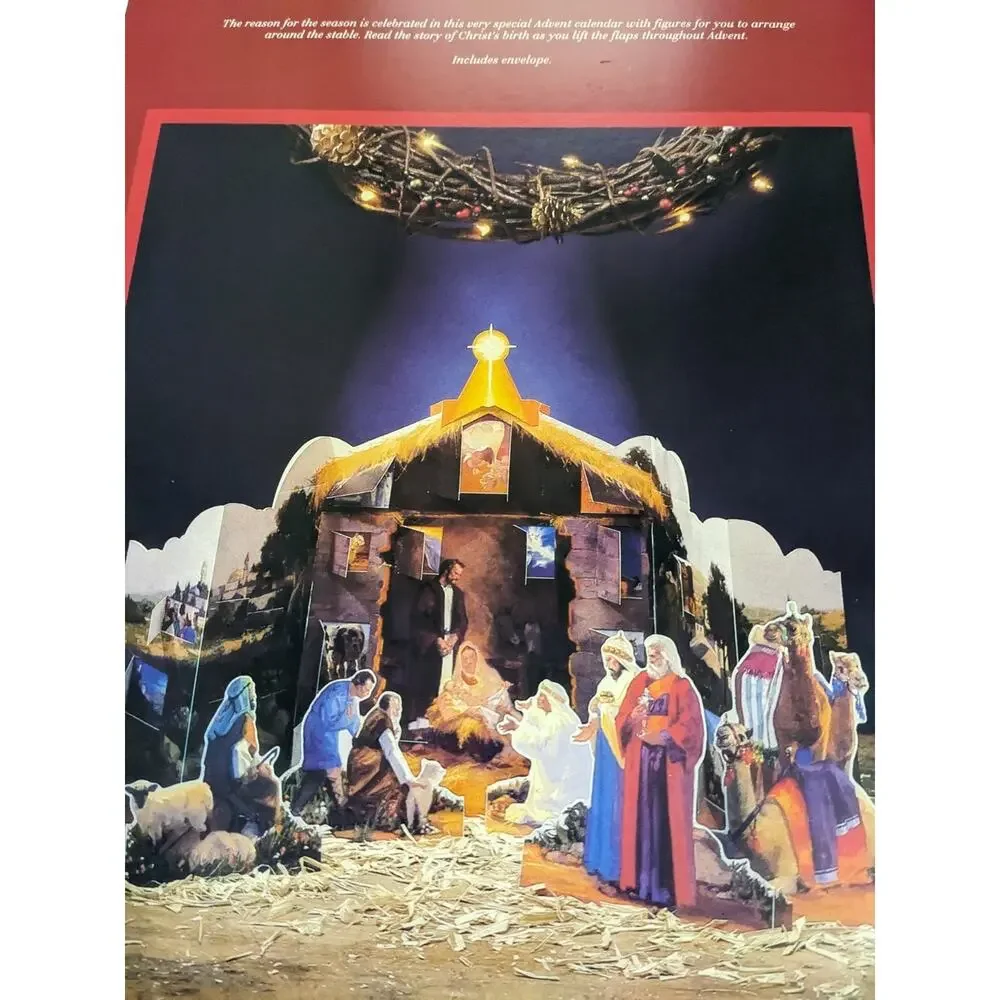 Hallmark God’s Gift Of Love Advent Calendar Nativity Figures New *OPEN Package*